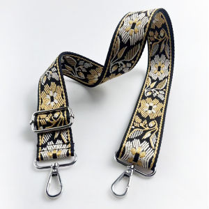 1 Piece 1.50inch Wide Adjustable Handbag Purse Strap Replacement Crossbody Shoulder Strap  Sun Flower Pattern Jacquarded   Strap