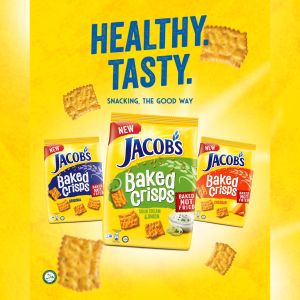 [Bundle of 6] Jacobs Baked Crisps Cracker Small Pack [Original/ Sour Cream] (45g)