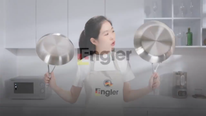 Chảo Inox Chống Dính Chảo Nông Lòng Engler EL3850 Inox 5 lớp liền khối Dẫn Nhiệt Nhanh Chảo Đa Năng Dùng Cho Mọi Loại