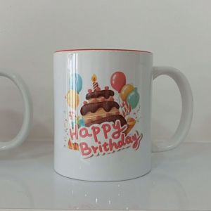 Mug Putih Cetak Custom Edisi Paskah Easter Gelas Teh Kopi Keramik Import SNI Souvenir Promosi Kado