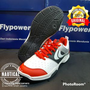 SEPATU BADMINTON FLYPOWER PAWON 7 -RED/BLACK/WHITE