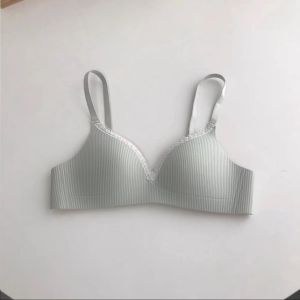 Intimates Womens Small Breast Thin French Triangle Cup Spring/Summer Thin Wireless Push up Bra Girly Style Seamless Bras