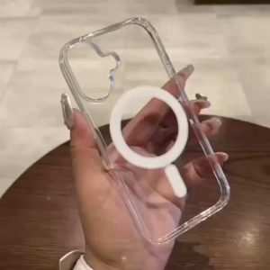 Super Drop-Proof Transparent Airbag Anti-Drop Anti-Fingerprint TPU Phone Case for iPhone 17 Air 16 15 14 13 Mini 12 11 Pro Max X XR Xs 7 8 Plus HD Magnetic Wireless Charging