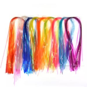 3packs 2mm Flashabou Ice Wing Fiber Flat Pearlescent Crystal Flash Tinsel Synthetic Fly Tying Material for Fishing Lure &Nymphs