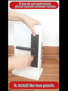 Black Door Lock With Keys Door Handle Lock for Bedroom Wooden Door Interior Security Lock