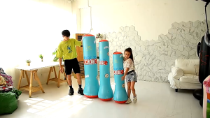 [Tặng kèm bơm] Trụ hơi tập đấm bốc (boxing) cao 1.2 m tự cân bằng giúp bé rèn luyện thể chất