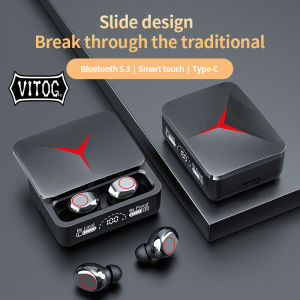 VITOG TWS Bluetooth 5.1 หูฟังไร้สายหูฟังกันน้ํา 9D สเตอริโอกีฬาชุดหูฟังไมโครโฟนคู่