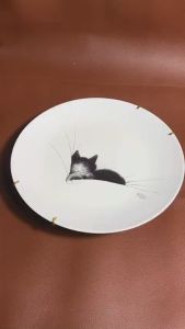 [Hàng Hiệu France] Editions Clouet - Dubout’s Cat - 01 Đĩa Vẽ Tay Mèo Của Dubout Rất Đẹp 33cm
