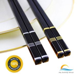 [10 Đôi Kèm Hộp] Đũa Hợp Kim Kháng Khuẩn 99.99% HADU Chống Mốc Ngừa Độc Tố Aflatoxin Đũa Kiểu Nhật Sang Trọng Thích Hợp Làm Quà Tặng Cao Cấp