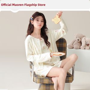 MiiOW | Cotton Padded Lace Sleepwear Set for Women