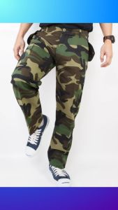 กางเกงทหารราคาถูกคุ้มค่ามีเชือกรูดปรับเอว ใส่สบาย ทนทาน ขาสั้น-ขายาว บัวขาวชอบใส่ไปนา สินค้าพร้อมส่ง