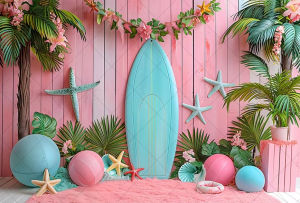 Summer Beach Surfboard Vacation Leisure Design Diamond Art Painting Kit Mosaic Cross Stitch for Adult Kid Room Decor