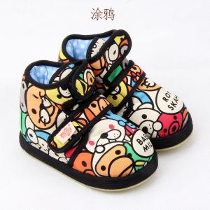 Handmade Cotton Shoes for Children Winter Style Beijing Thousand Layer Bottom Boys Girls Shoes Chinese Style Fabric Shoes