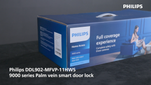 Philips 2026 New DDL902-MFVP-11HWS  | Triple Camera Palm Vein 3D Face Smart Door Lock 4.7" IPS Screen