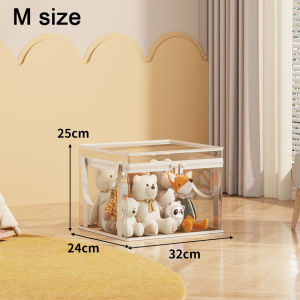Multifunctional Toy Storage Bag Household Large Capacity Portable Transparent Doll Waterproof Book Plastic Organizer Basket Bag