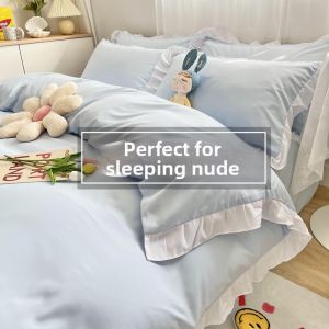 Summer Ins Style Romantic Sky Blue Fresh Quilt Cover Set