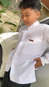 Baju Koko Anak Laki-Laki Umur 8-9 Tahun Lengan Panjang