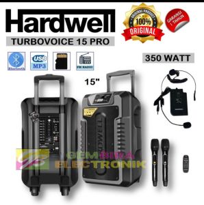 SPEAKER PORTABLE HARDWELL 15 INCH PRO 15 TURBOVOICE BLUETOOTH ORIGINAL SPEAKER