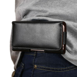 Leather Phone Case with Waist Belt for Men Suitable for 4.7 5.5 6 6.5 Inches Universal Thin Shell for Old Age