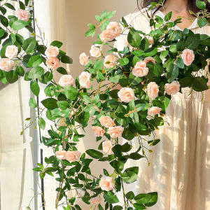 Hoa Leo Giả Hoa Hồng Leo Ngoài Trời Tấm Lót Hoa Quần Ống Máy Lạnh Trang Trí Tấm Lót Hoa Sinh Học Tượng Trưng Trang Trí Hoa