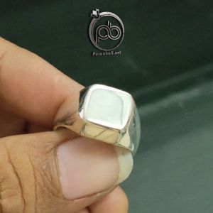 Cincin Pria Perak 925 Asli Signet Boxie Cushion
