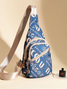 Fashionable Oxford Cloth Chest Bag Womens Casual Crossbody Bag Stylish Nylon Fabric Trendy All-Match Leisure Diagonal Bag