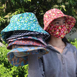 Vietnamese style Sun Hat for Women Summer Cover Face Protection Against UV Sunscreen Mask Travel Dustproof UV-Proof Outdoor Cycling Cap