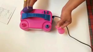 Gratis Ongkir - Pompa Balon Angin Listrik / Pump Balloon Warna Pink / Pompa Balon Elektrik Praktis