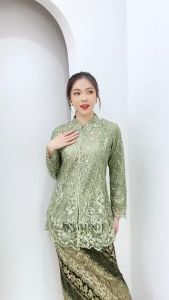 HN MODE - Set blus Najma Matt tulle mutiara Mix payet exclusive