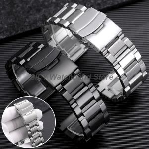 Watch Band for Huawei GT3 Pro 46 42mm Stainless Steel Strap 18mm 19mm 20mm 21mm 22mm 23mm 24mm 25mm Folding Buckle Bracelet Belt
