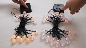 22m Solar LED Ball String Lights Bulb LED Strip Light Outdoor Waterproof Lampu Kelip Camping Light Crystal Ball Light Bulb Fairy lights For Decoration