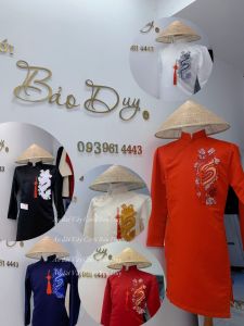 Áo dài nam rồng thêu cao cấp nhiều màu có bigsize