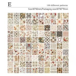 100pcs Vintage Paper Multi Style Deco Retro Stationery Supplies Writing Paper Junk Journal Label Scrapbooking Material Supplies