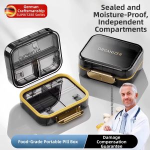 ZHENMIAO | Portable Weekly Medication Pill Box Seven Day Capacity Sealed