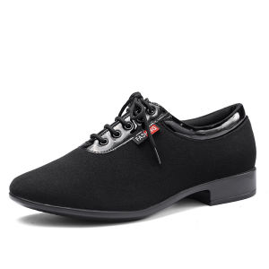 New Style Men Standard Dance Ballroom Cloth Straight Outsole Practice Competition Modern Dancing Sport Shoes