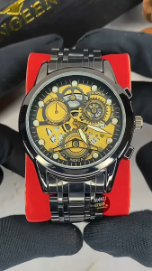 Jam Tangan Pria Kasual Formal Asli Tahan Air Original Premium Stainless Steel Anti Karat Anti Luntur Luminous Bercahaya Kaca Tebal Tahan Gores Kalender Aktif New Model Terbaru Quartz Analog Bisnis Pria Bergaya Keren Aksesoris Arloji Mens Watches -JF30