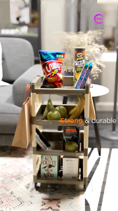 Rak Yoyo 4 Susun Warna / Rak Apartemen 4 Tingkat / Rak Aksesoris / Rak Penyimpanan Dapur Serbaguna