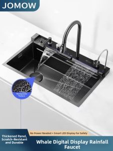 JOMOW | Waterfall Single Kitchen Sink 304 Stainless Steel