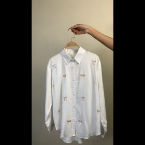 Kemeja Rayon Twill Motif Pita Bordir Eksklusif