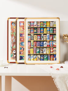 Puzzle Photo Frame 1000 Pieces Puzzle Mounting Frame 300 500 2000 Pieces 70x50x75 Imitation Copper Corner Painting Frame Customization