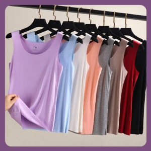 Modal ไร้รอยต่อ สายคล้อง เสื้อกั๊ก ผู้หญิง ฤดูร้อน เสื้อฐานขนาดใหญ่บางกลางแจ้ง ผ้าฝ้าย สั้น แขนกุด เสื้อท่อนบน