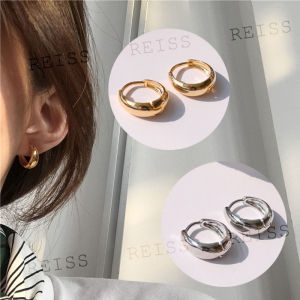 Gold-plated Small Hoop Earrings Simple Metal Circle Earrings Piercing Earrings