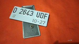 PLAT PUTIH MOTOR 1 PASANG DEPAN BELAKANG