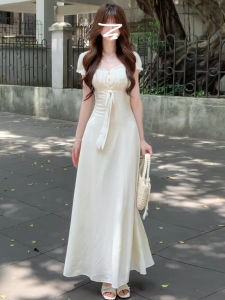 Homecore | Elegant French Style Slim Waist Long Dress
