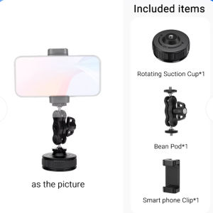 JJC | JJC Camera Rotate Suction Cup Mount Vacuum Suction Mount For DJI Action 6 5 Pro 4 Gopro Hero 13 12 11 Insta360 X6 X5 X4 Phones