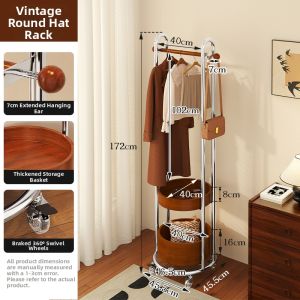 Retro Style Easy Clothing Storage Rack