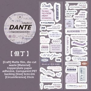 Stickers Punk | Retro English Lettering Scrapbooking Decal Tape