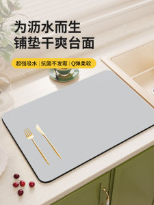 Water Absorbent Kitchen Mat Countertop Protection Mat Silicon Dendroid Quick Dry Heat Insulation Anti Slip Dish Draining Mat