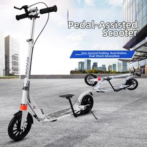 BONINGYU | Pedal Seat Scooter Two Wheels Folding