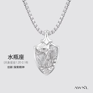 Zodiac Crab Necklace Made with Meteorite S925 Silver